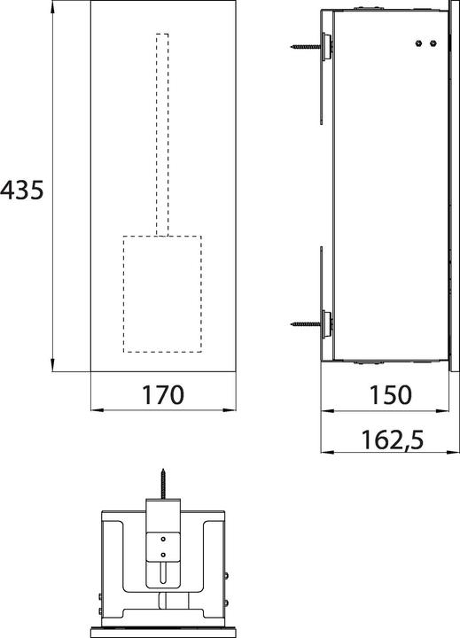 Produktbild Emco Bürstengarnitur-Modul ASIS PURE Unterputz, Anschlag rechts, 435mm weiss