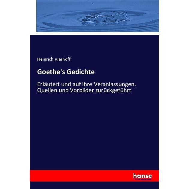 Goethe's Gedichte, Fachbücher