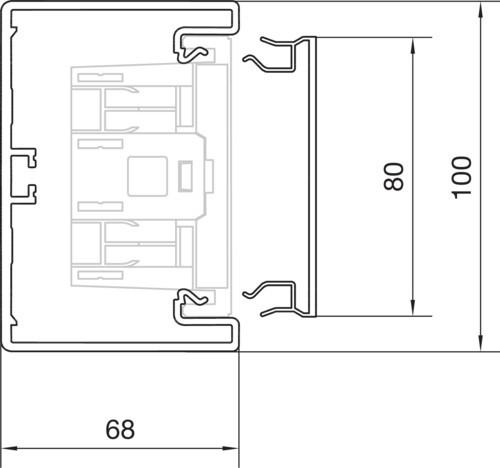 Produktbild Tehalit Brüstungskanal-UT BR 65x100 OT 80mm lg BR6510017035 (2000 mm)