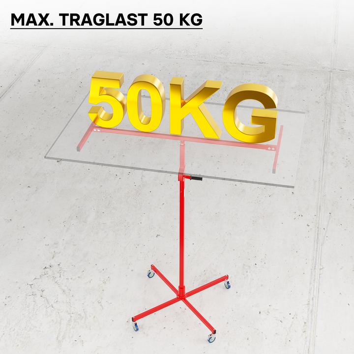 Produktbild Wiltec Plattenheber 50kg 190-330cm Montagehilfe Paneelheber Trockenbau Lift (50 kg)
