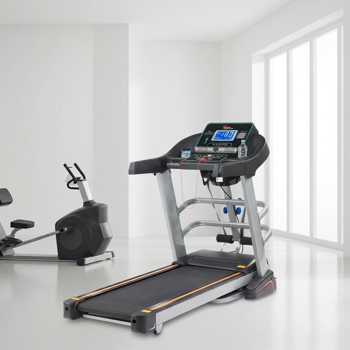 Newgen medicals Tapis de course professionnel & station de fitness, App, Bluetooth, 18 km/h, 1.865 watts