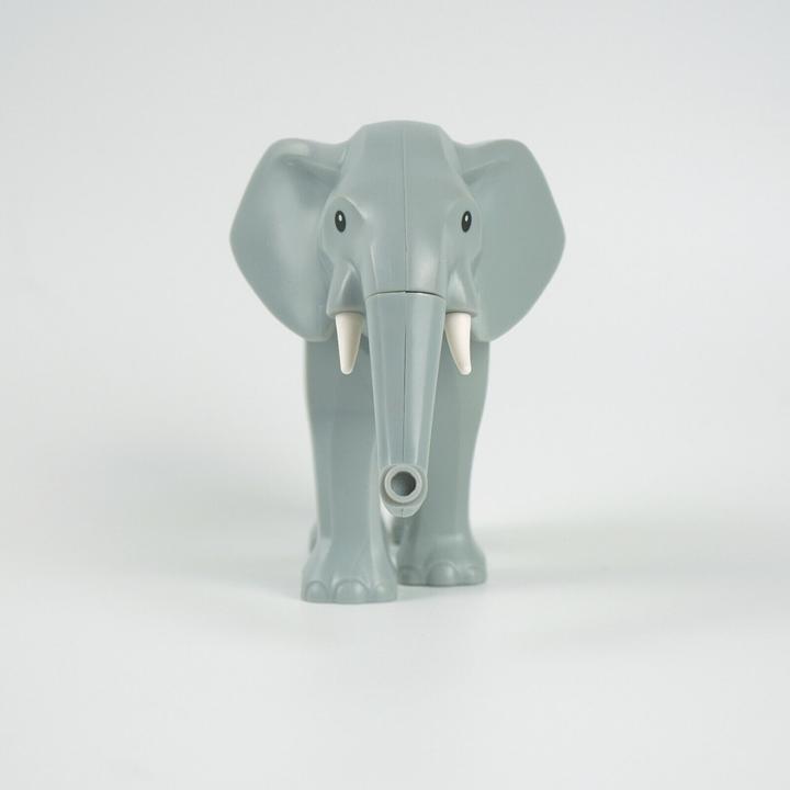 Image du produit LEGO Elephant Animals Zoo Wildlife - Lot de 2 avec défenses courtes et longues - NOUVEAU! Quantité 2x