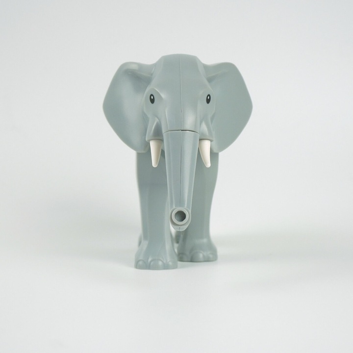 Productafbeelding LEGO Olifant dierentuin dieren - set van 2 met korte en lange slagtanden - NIEUW! Aantal 2x
