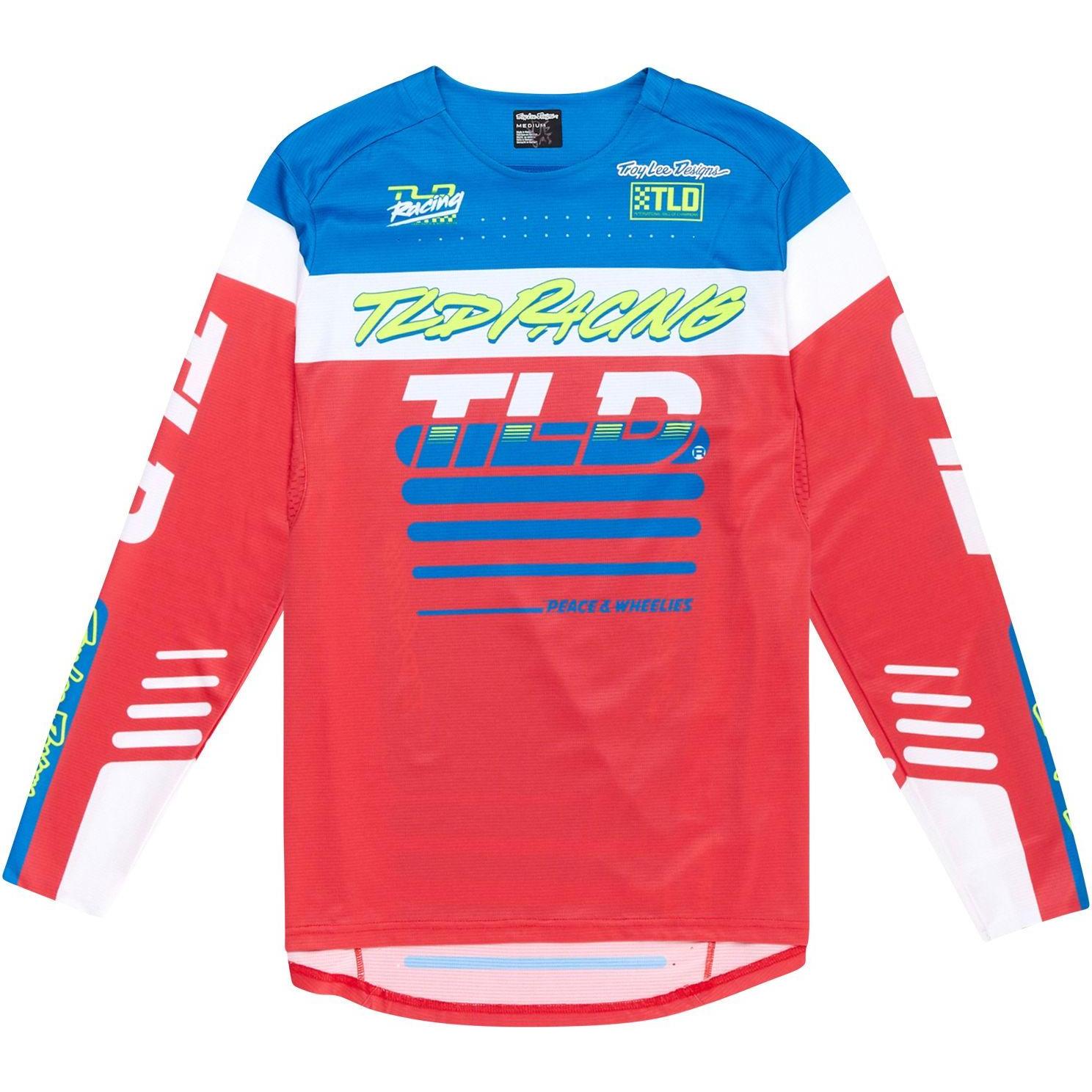 Troy Lee Designs, Maglia ciclismo, Sprint Jersey, Fifty-50, fiery red, XXL (XXL), Rosso, XXL