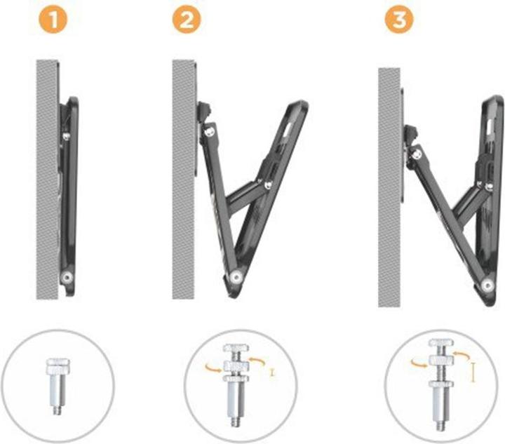 Produktbild Maclean MC-837 - VESA-Monitorhalterung/ TV-Halter, 75", schwarz, 50 kg (Wand, 50 kg, 49" - 75")