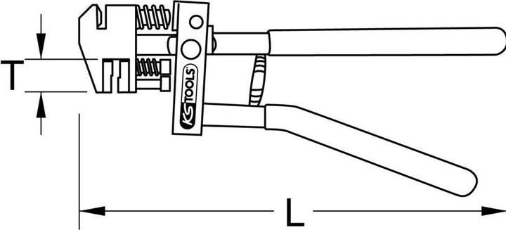 Actual product image KS Tools Punch and set-down pliers, self-opening, length 285 mm (285 mm)
