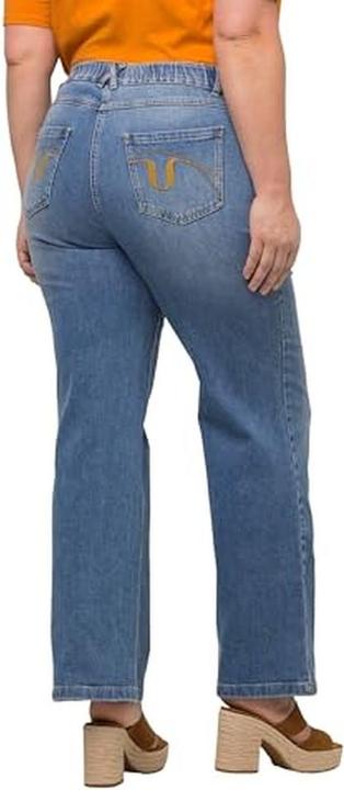 Immagine prodotto Ulla Popken Jeans modello Mary in cotone biologico con taglio della gamba ampio e cintura comoda (48)