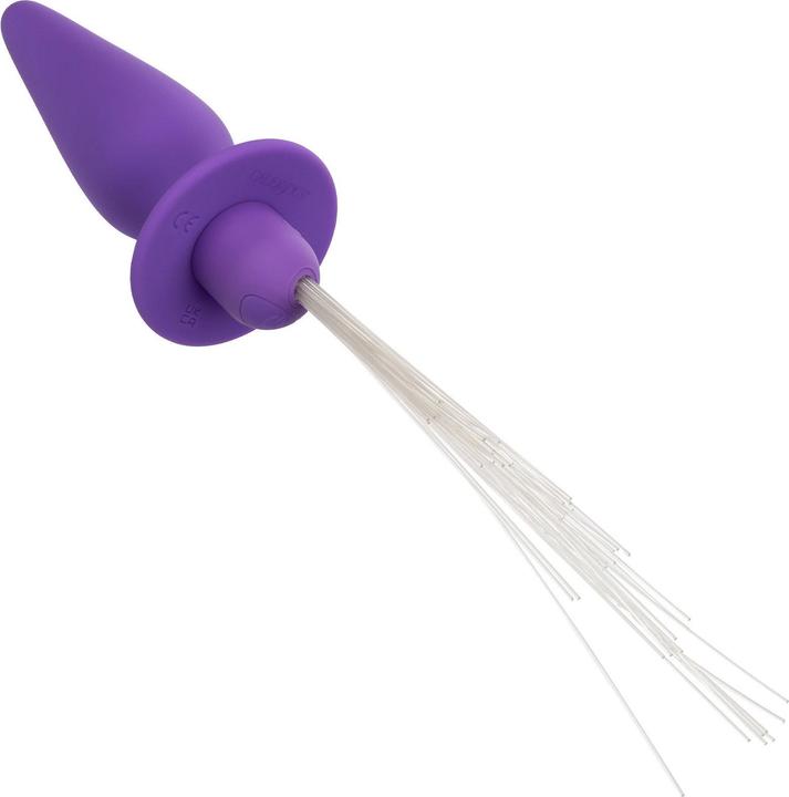 Actual product image CalExotics Southern Lights Light Up Luminous Anal Plug 10 Vibrations Silicone Purple