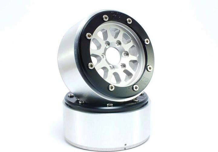 Image du produit Metsafil beadlock wheels gear argent/noir 1.9 (2 pcs.) sans moyeu de roue