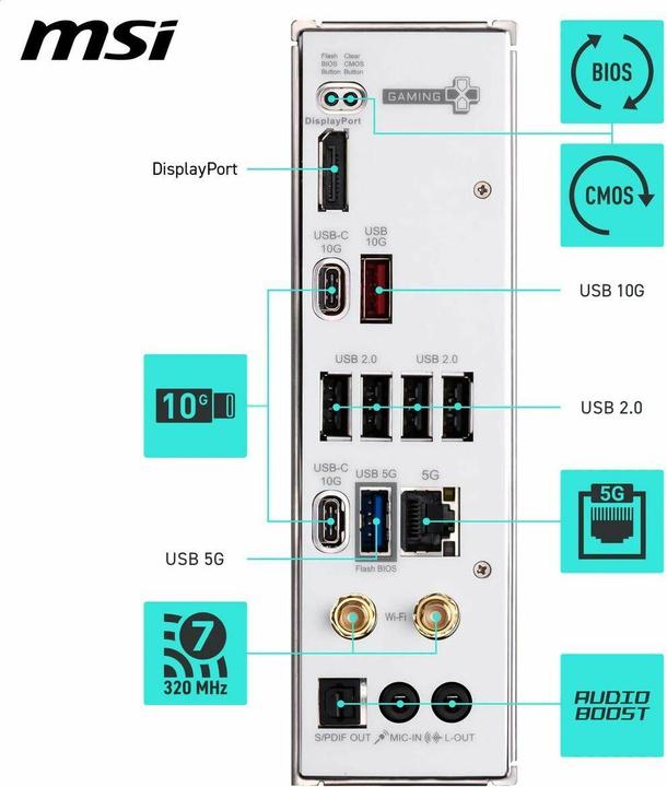 Actual product image MSI B850 Gaming Plus Wifi PZ (AM5, AMD B850, ATX)