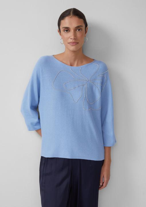 Produktbild s.Oliver Strickpullover Strickpullover mit Fledermausärmeln und Schmuckperlen (38)