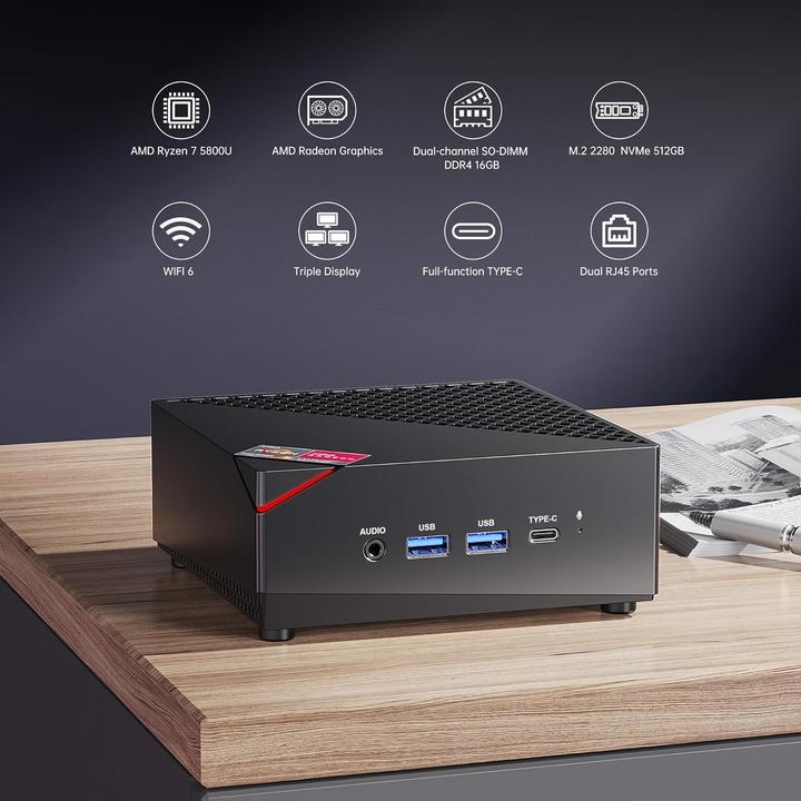 Actual product image AceMagic AM06 Pro Mini PC (AMD Ryzen 7 5800, 16 GB, 512 GB)