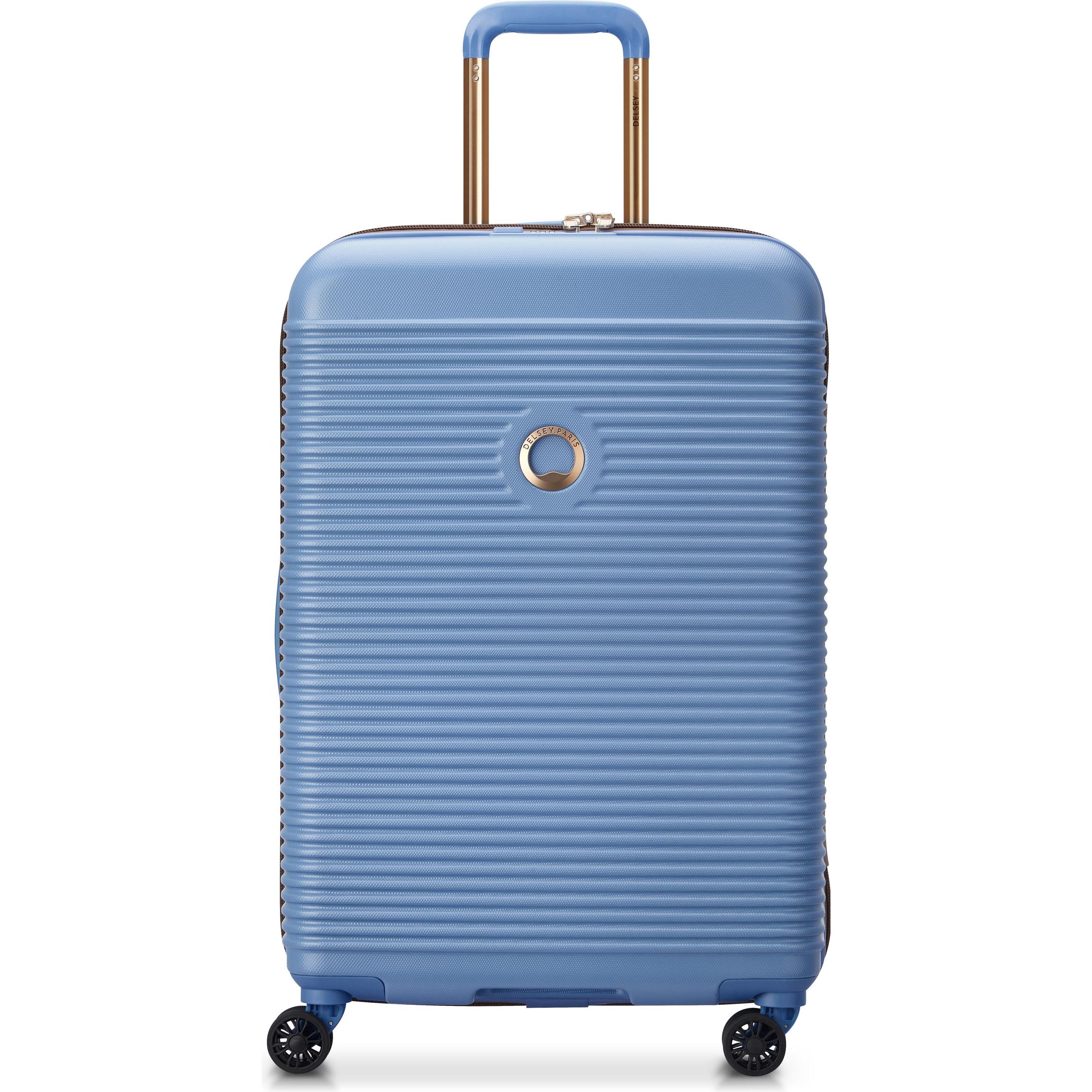 Delsey Blu Valigia, Freestyle Reisekoffer 67 Cm - Blau, (70 L)