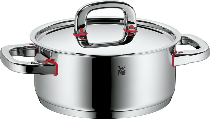 Frying pot PREMIUM ONE silver-coloured (20 cm, Casserole + Stewpot, Pot, Stainless steel)