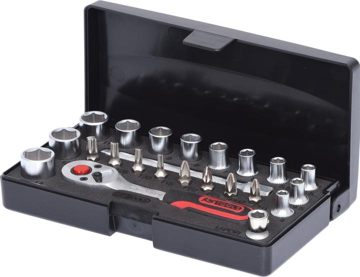 Produktbild KS Tools 1/4" Steckschlüssel-Satz (6 mm, 12 mm, 10  mm, 7 mm, 11 mm, 5 mm, 8 mm, 9 mm, 13 mm, 4 mm)