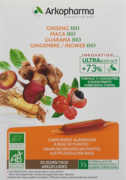 Image du produit Arkopharma Arkofluide Ginseng-Macaeln (20 pièce(s), Ampoules, 375 g)
