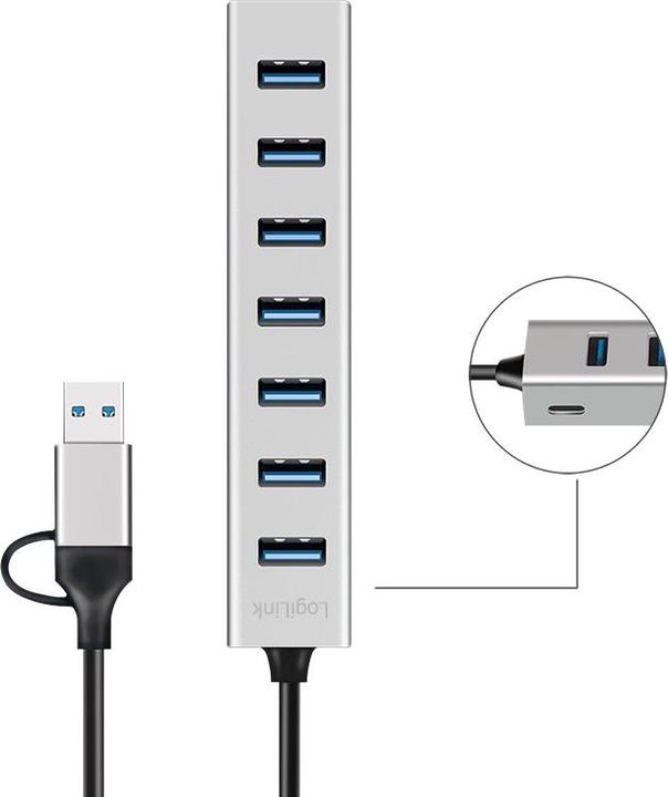 Produktbild LogiLink Prüfen (USB-A, USB-C, 7 Ports)