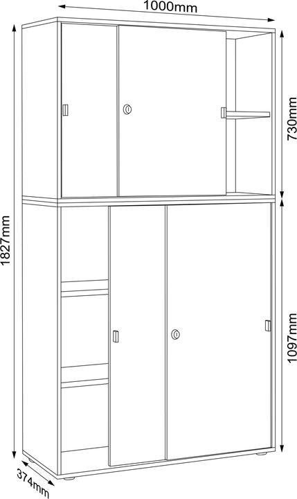 Valeurs nutritives et ingrédients VCM Salia (100 x 37 x 187 cm)