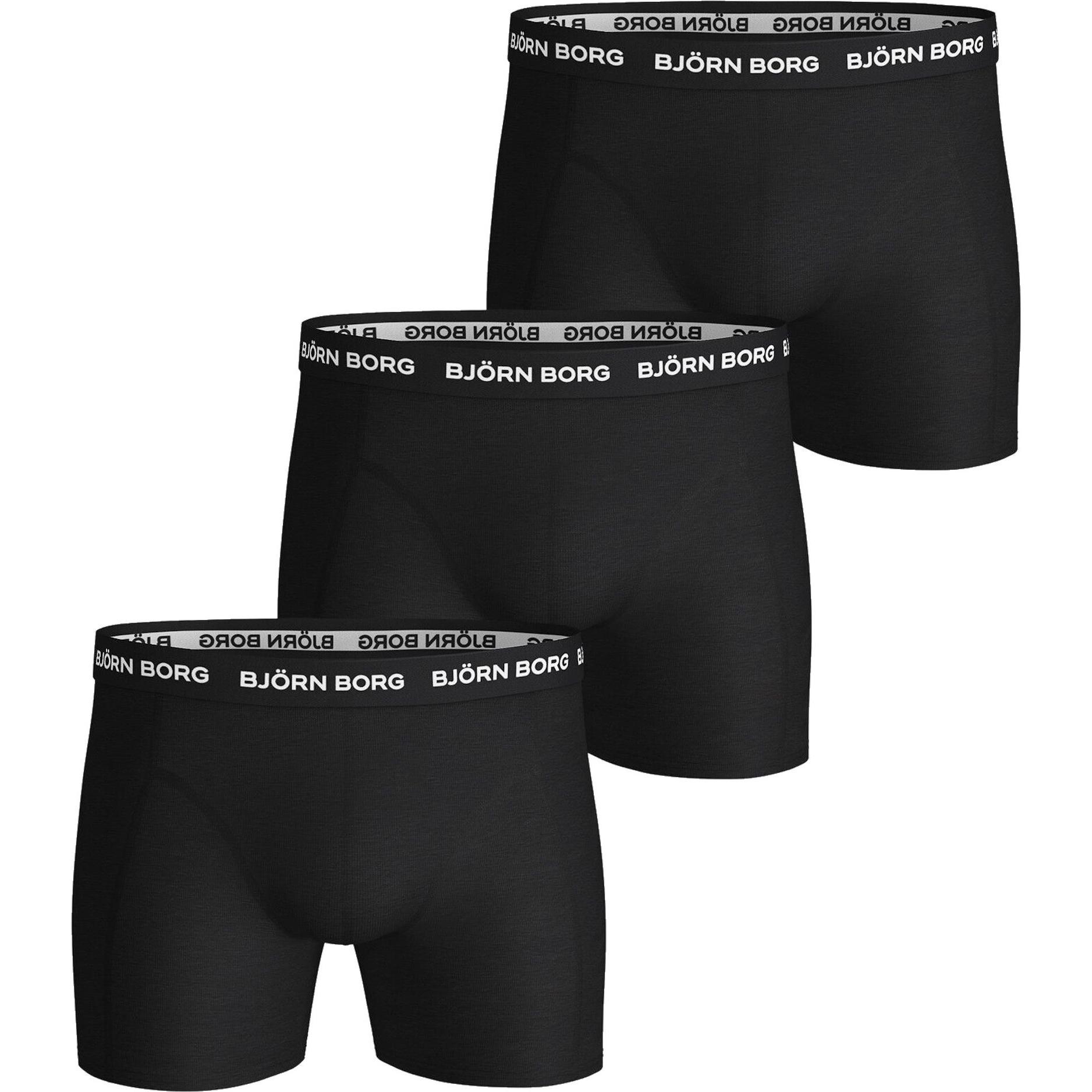 Björn Borg, Herren, Unterhosen, Boxershorts Casual Stretch, Mehrfarbig, (L, 3er Pack)