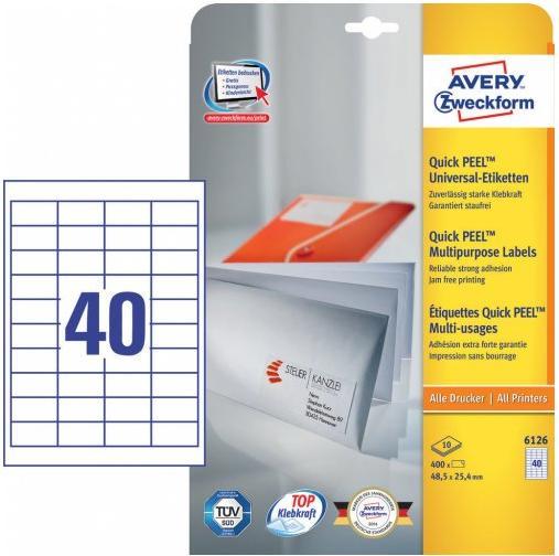 Actual product image Avery Universal Labels