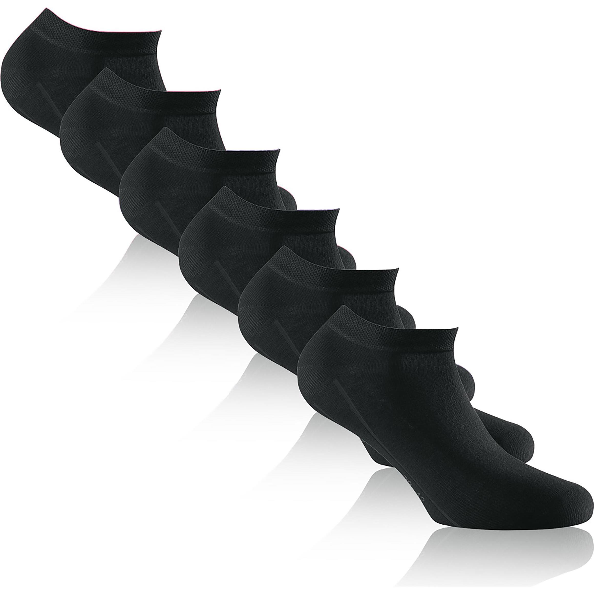 Rohner, Unisex, Socken, Sneaker Basic Socks, Schwarz, (3er Pack, 35 - 38)