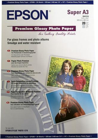 Actual product image Epson Premium Glossy (250 g/m², A3+, 20 pcs.)