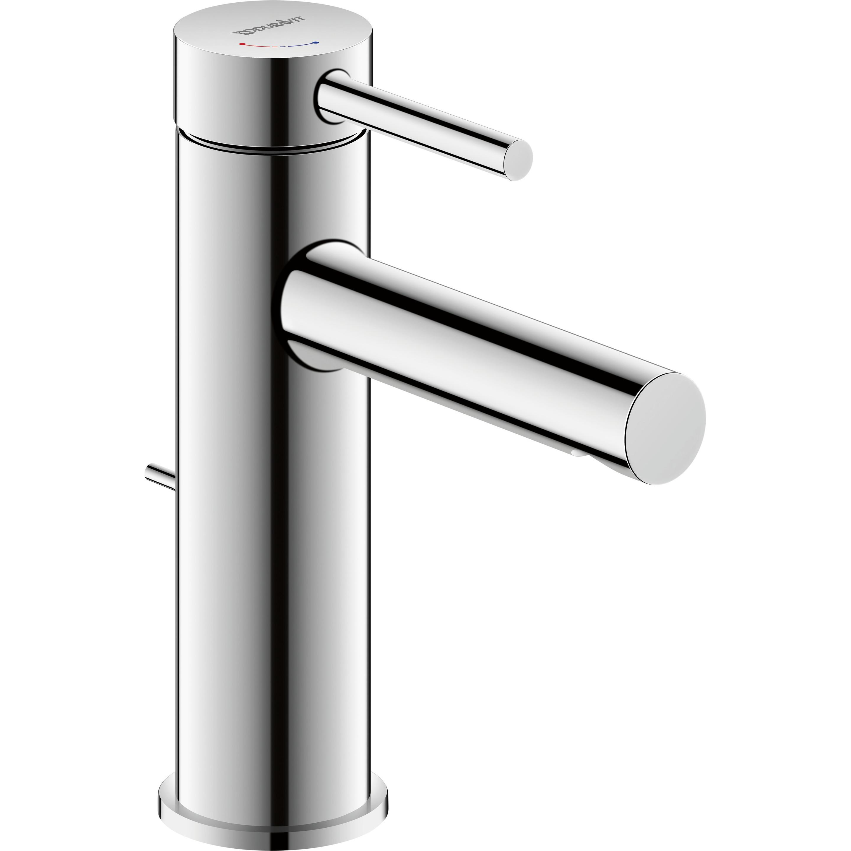 Duravit, Badarmatur, Circle Einhebel-Waschtischmischer M FreshStart, mit Ablaufgarnitur, Ausladung 117 mm, Chrom