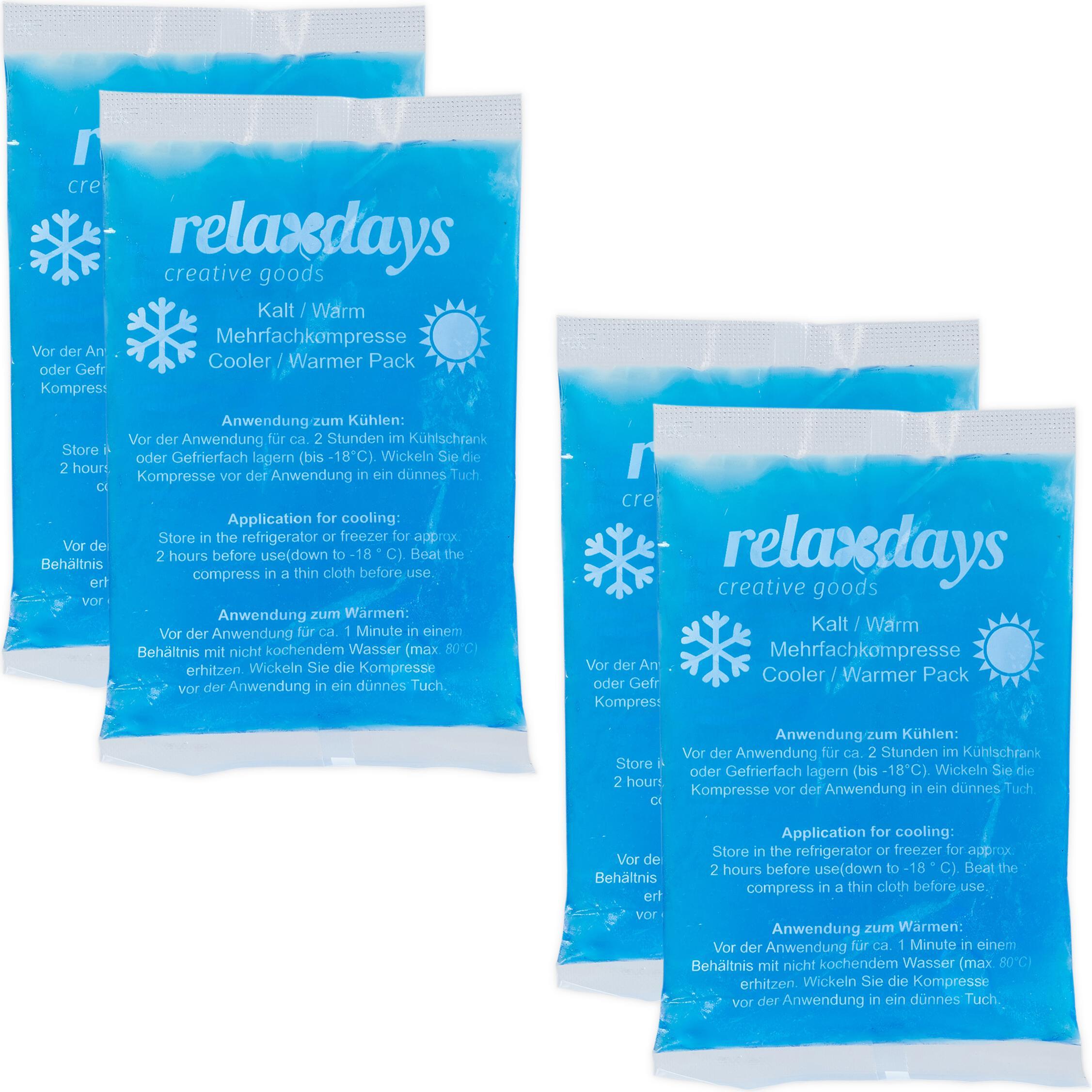 Relaxdays, Muskelsalbe + Kühlpad, Kühlpad (4 x, 390 g)