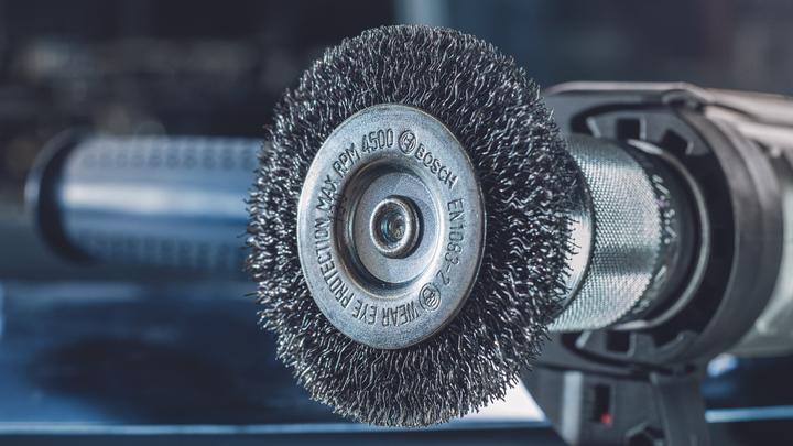 Actual product image Bosch Professional Zubehör PRO Stainless Steel clean disc brush, straight shaft, 80 x 0.2 mm
