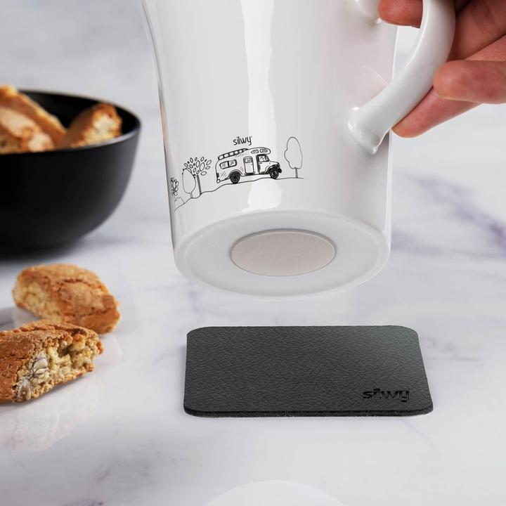 Actual product image Silwy Porcelain Magnet Handle Mug Set Camping