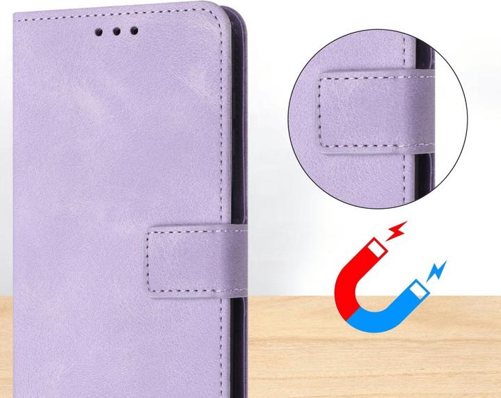Actual product image Cover-Discount Galaxy A55 - Suede look case in vintage design (Samsung Galaxy A55)