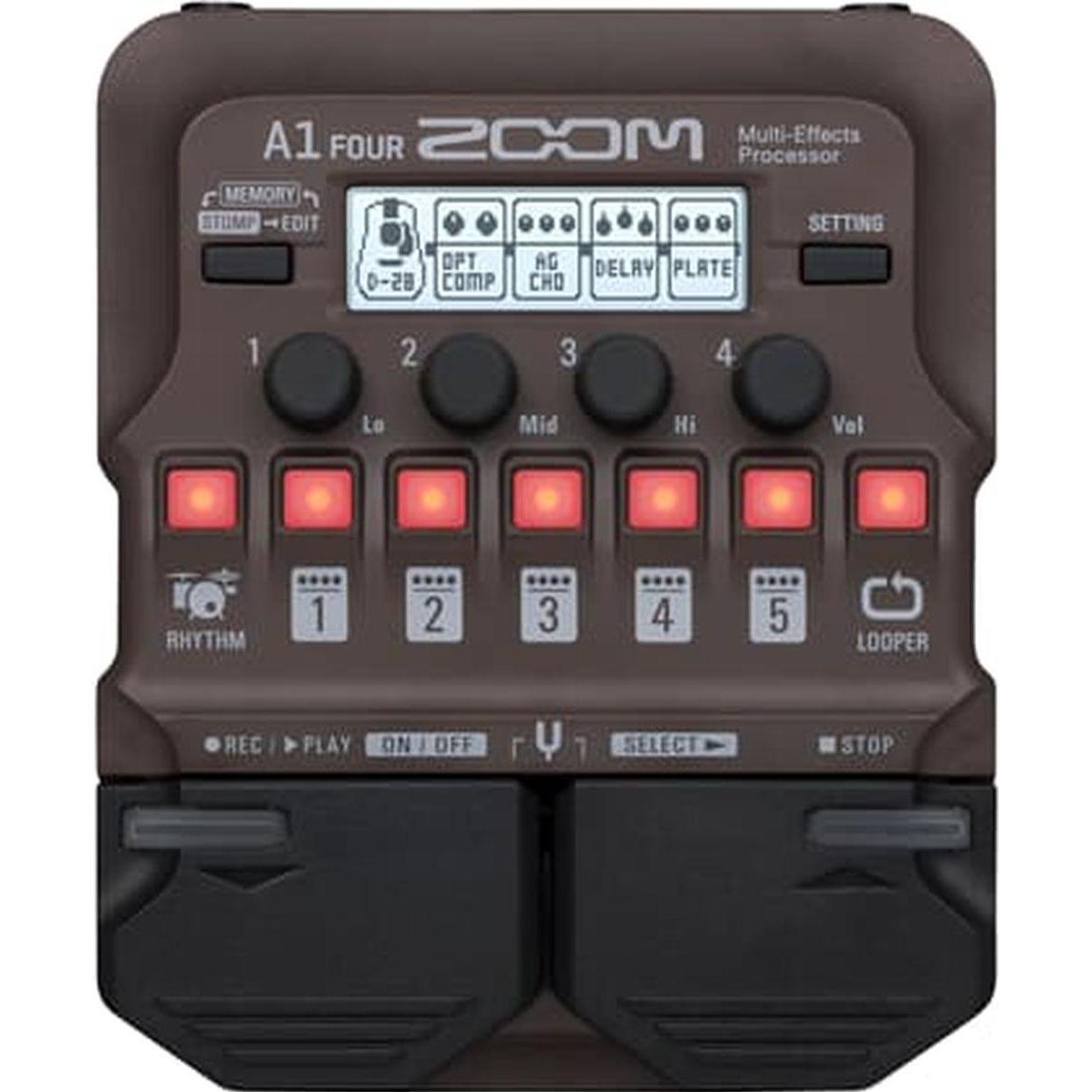 Zoom A1 Four (violino, Trombetta, Sassofono), Pedale effetto, Nero