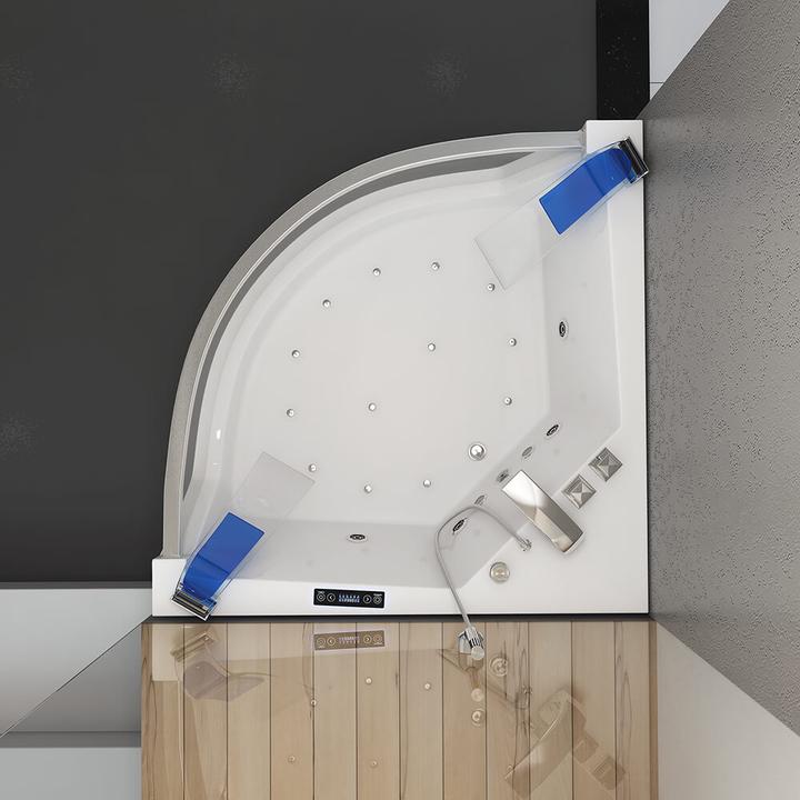 Actual product image Home Deluxe Whirlpool bath with LED light therapy NAUTICA L - 140x140cm (180 l, 140 cm, 140 cm)