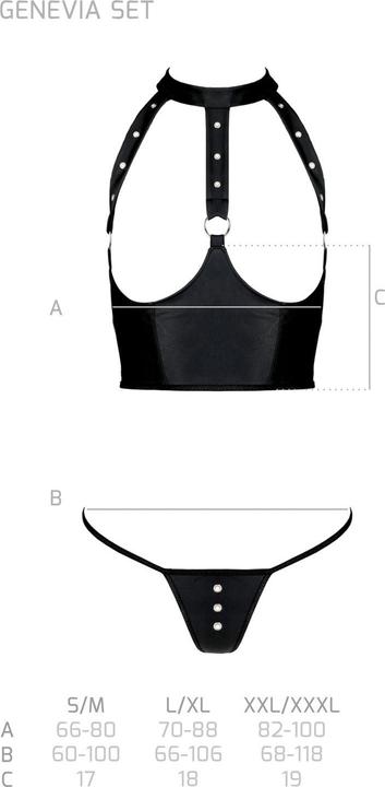 Produktbild Passion GeneviaSet mit offenen Cups Schwarz (XXL, 3XL)