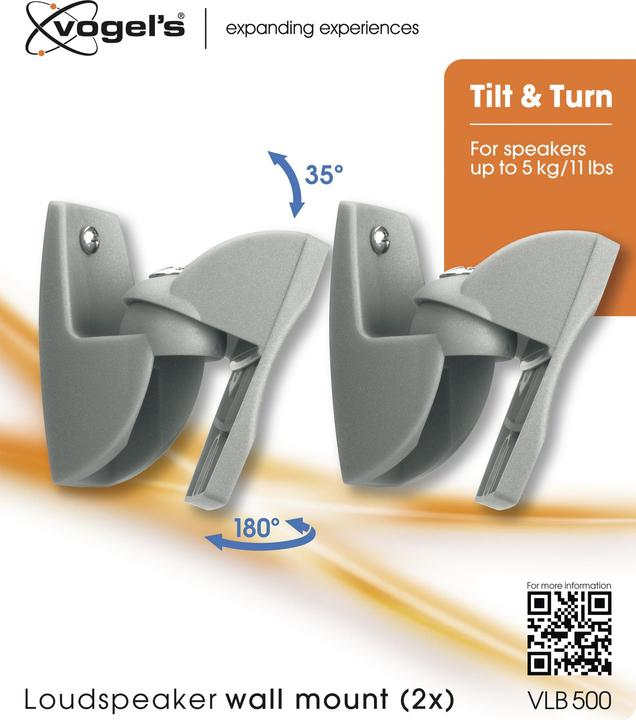 Immagine prodotto Vogels Vlb 500 (1 coppia, Installazione a parete, Perno di rotazione)