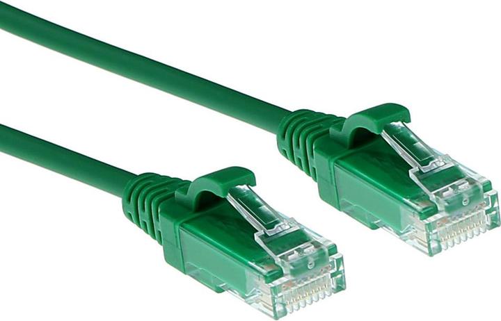 Produktbild ACT Green 0.25 meter LSZH U/UTP CAT6 datacenter slimline patch cable snagless with RJ45 connectors (U/UTP, CAT6, 0.25 m)