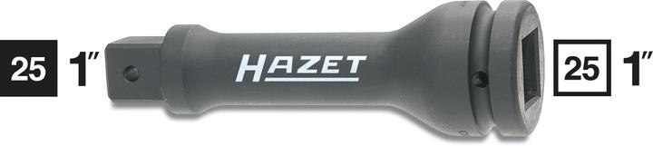 Actual product image HAZET Impact extension 1105S-7 ∙ Square, hollow 25 mm (1 inch) ∙ Square, solid 25 mm (1 inch)