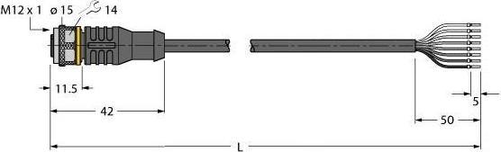 Immagine prodotto Turck 8 pin connector, 2m (2 m)