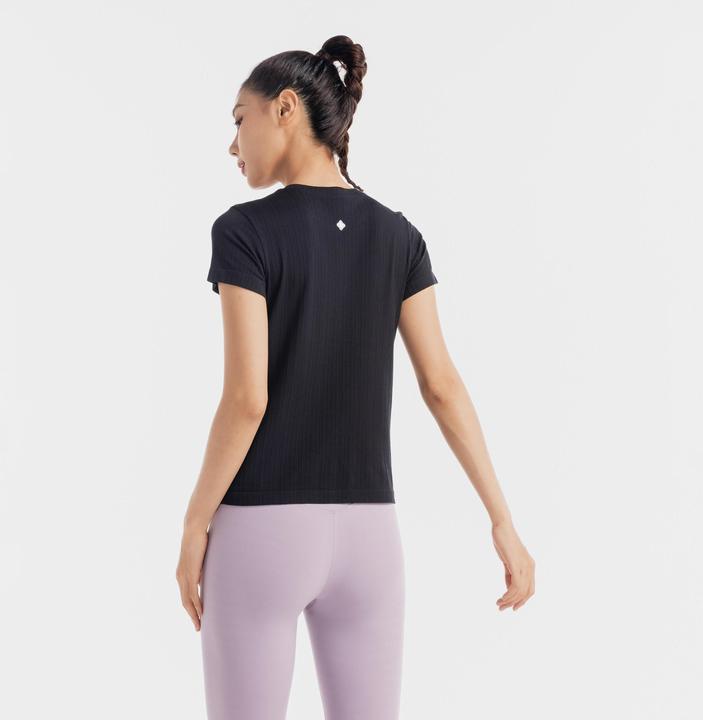 Immagine prodotto Kimjaly Maglietta Crop Top senza cuciture - 500 nero (S)