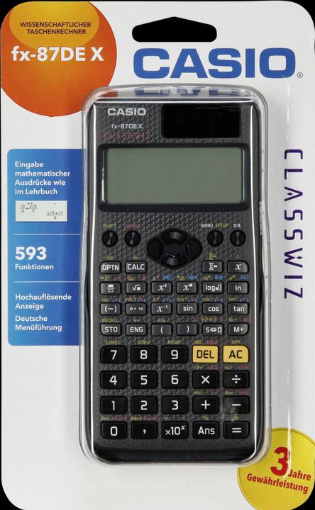Productafbeelding Casio FX-87DE X (Zonnecellen, Batterijen)