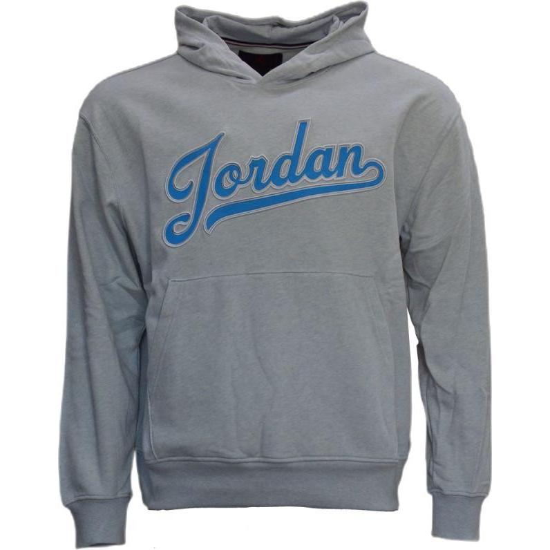 Air Jordan, Uomini, Felpa + Maglione, Flight MVP Men's Sports Hoodie - FN4613-043, Blu, Bianco, Grigio, (L)