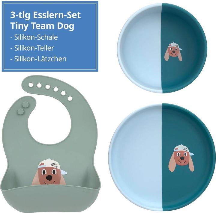 Produktbild Lässig 3-tlg Esslern-Set Silikon - Teller + Schale