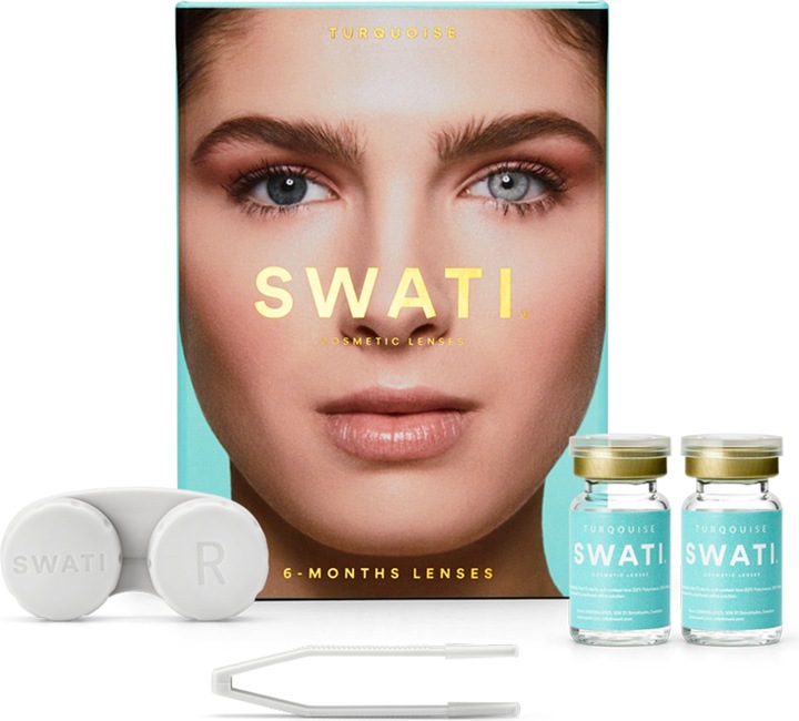 Actual product image Swati Colored Contact Lenses 6 Months - Turquoise (Turquoise)