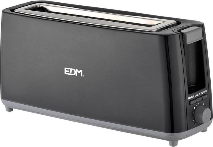 Produktbild EDM Toaster 07798 Black Design 900 W Lang