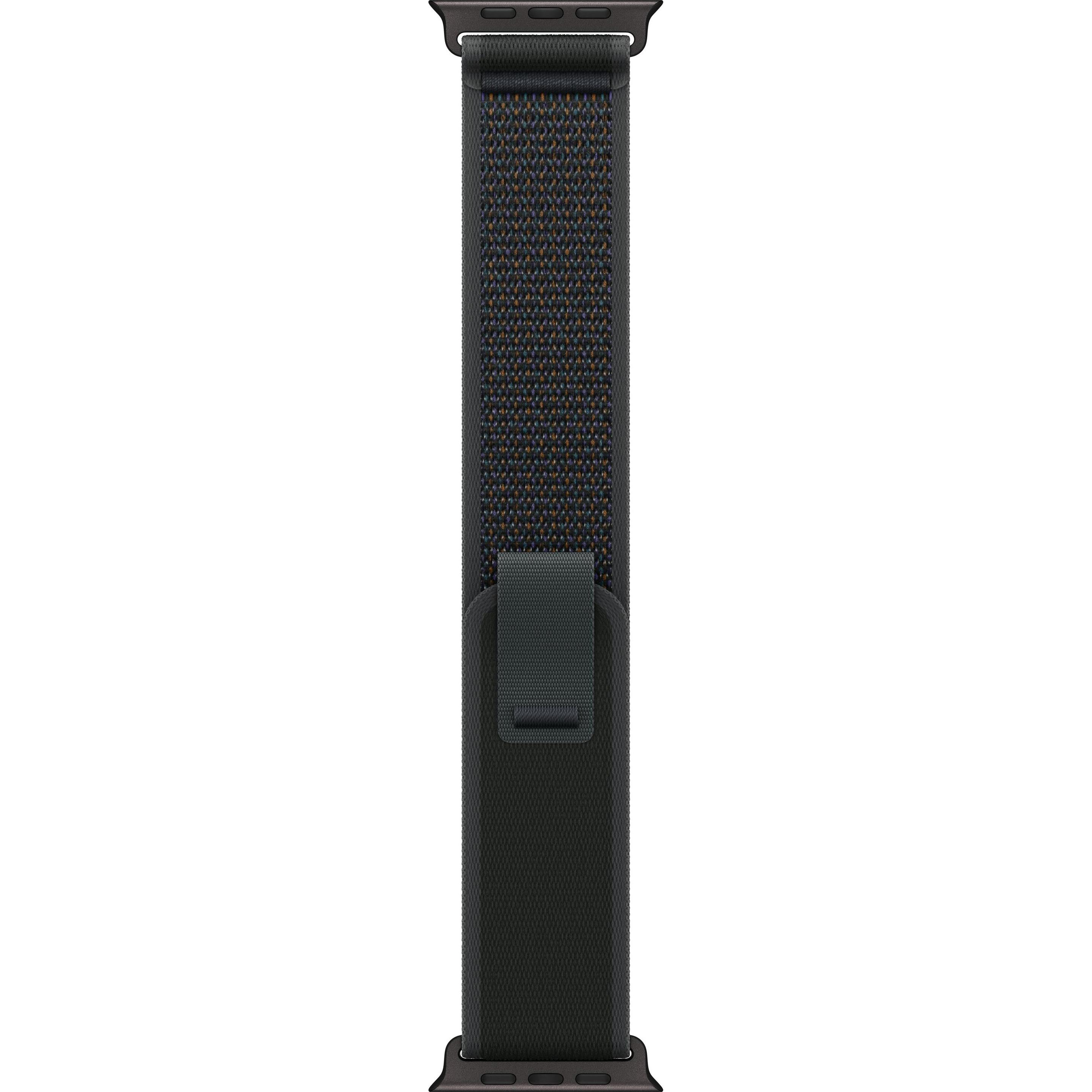 Apple Trail Loop Black Titanium Finish (49 mm, Nylon, Apple Watch Ultra2), Uhrenarmband, Schwarz