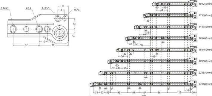 Produktbild Haushalt RUNNER SLIDES FGV 450 MM WHITE. 2 PCS
