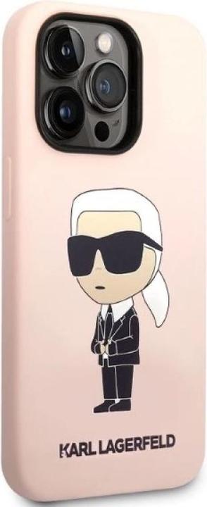 Image du produit Karl Lagerfeld KLHMP14XSNIKBCP iPhone 14 Pro Max 6,7" hardcase ró?owy/pink Silicone Ikonik Magsafe (Apple iPhone 14 Pro Max)