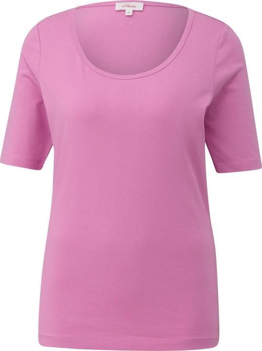 Actual product image S.Oliver T-Shirt Elastisches Jersey-Shirt mit U-Ausschnitt (34)