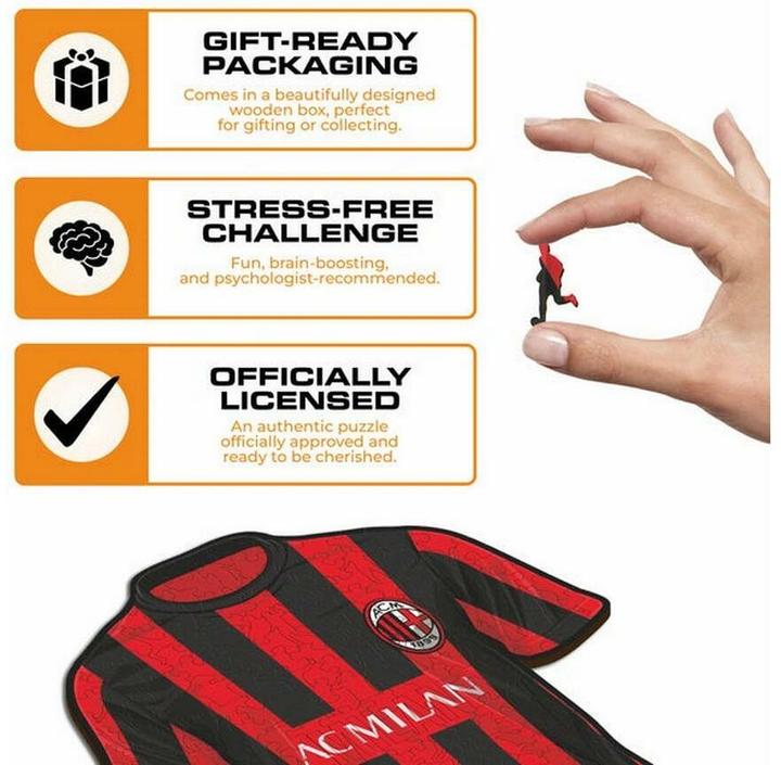 Actual product image Iconic AC Milan - Jersey - Wooden Puzzle Size S (150 pieces) (150 pieces)