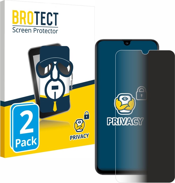 Produktbild BROTECT Sichtschutzfolie Anti-Spy Privacy Folie Blaulicht-Schutz (2 Stück, Samsung Galaxy A30s)